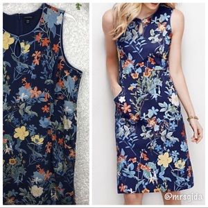 Lands' End Garden Print Ponte Knit Dress | 24W
